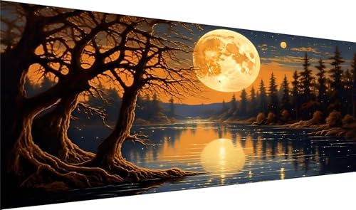 DIY lune Peinture Painting Broderie Diamant 5D Grand Format 100x200cm Loisirs Créatifs
