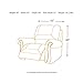 Signature Design by Ashley Larkinhurst Faux Leather Manual Rocker Recliner with Nailhead Trim, Brown
