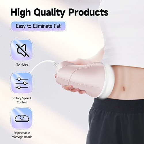 Qusado Cellulite Massager Electric, Body Sculpting Massager Cellulite Remover Machine With 4 Massage Heads And 3 Skin Friendly Washable Pads, Beauty Sculpt Massager For Belly Legs Butt Arms-Pink #TOP1