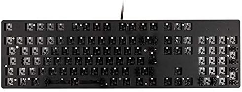 Glorious GMMK Modular Mechanical Gaming Keyboard ISO Layout- RGB LED Backlit, Brown Switches, Hot Swap Switches (Black) (Full Size) (Renewed)