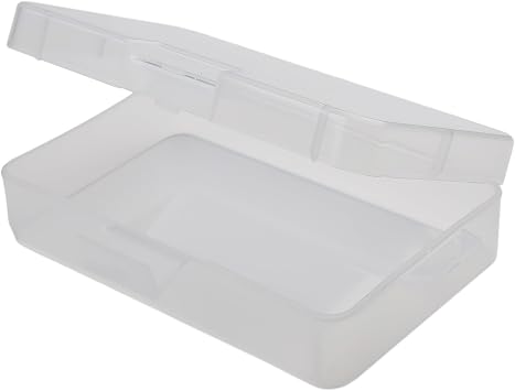 PVC Transparent Storage Box Lock Design for Smart Phone Repair Electronic Components Jewelry Stationery,Transparent PVC Storage Container Secure Lock(14.2 * 9 * 4.1cm)