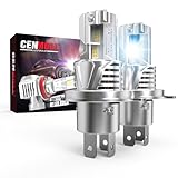 Cenmoll Bombilla H4 Led, 120W 24000LM 6000K Blanco Frío 600% Brillo Bombillas H4 Led Coche Canbus Libre de Errores Diseño Inalámbrico Todo en Uno Xenón Halógeno Kit de Conversión de Repuesto, 2 pezzi