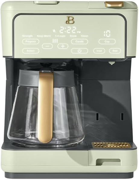 Beauti Multi Brew 12 Cup Programmable Drip & Single Serve Coffee Maker, Versatile Brewing (6oz, 8oz, 10oz, 12oz, 14oz), Pods or Ground, Over Ice option, Keep Warm mode (Sage Green) - 1