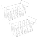 Orgneas 17.5 Inch Freezer Organizer Bins for Chest Freezer Refrigerator Basket Storage Rack Bins Deep Freezer Metal Wire Baskets 2Pcs