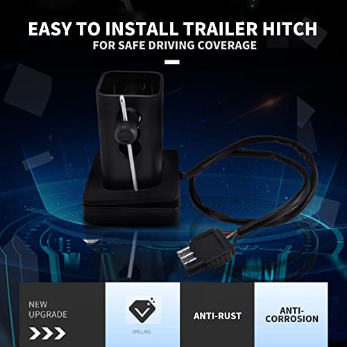 Qezodsx 2 Inch Trailer Truck Hitch Towing Receiver Cover Smoked Lens 15 Led Brake Light #TOP2