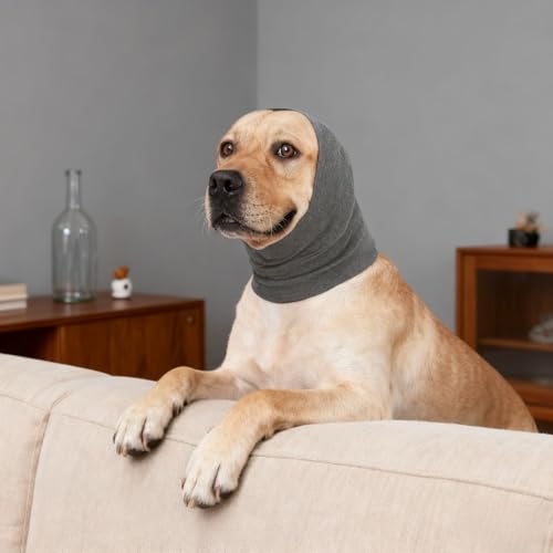 2 Stück Ohrenschutz Hund, Beruhigende Ohrenschützer für Hunde, Gehörschutz für Hunde, Warmer Hals und Ohren des Hundes, Waschbare Ohrenschützer Hund (M)