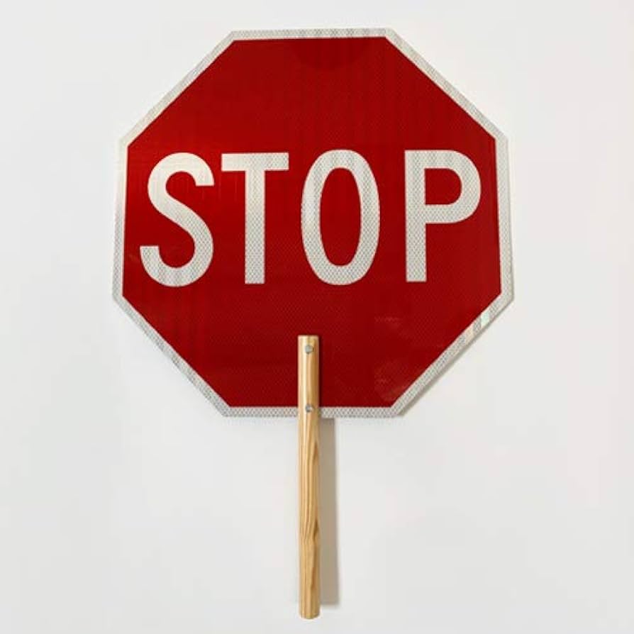 Amazon.com: STOPSignsAndMore 2-Sided Hand-Held STOP/STOP Sign