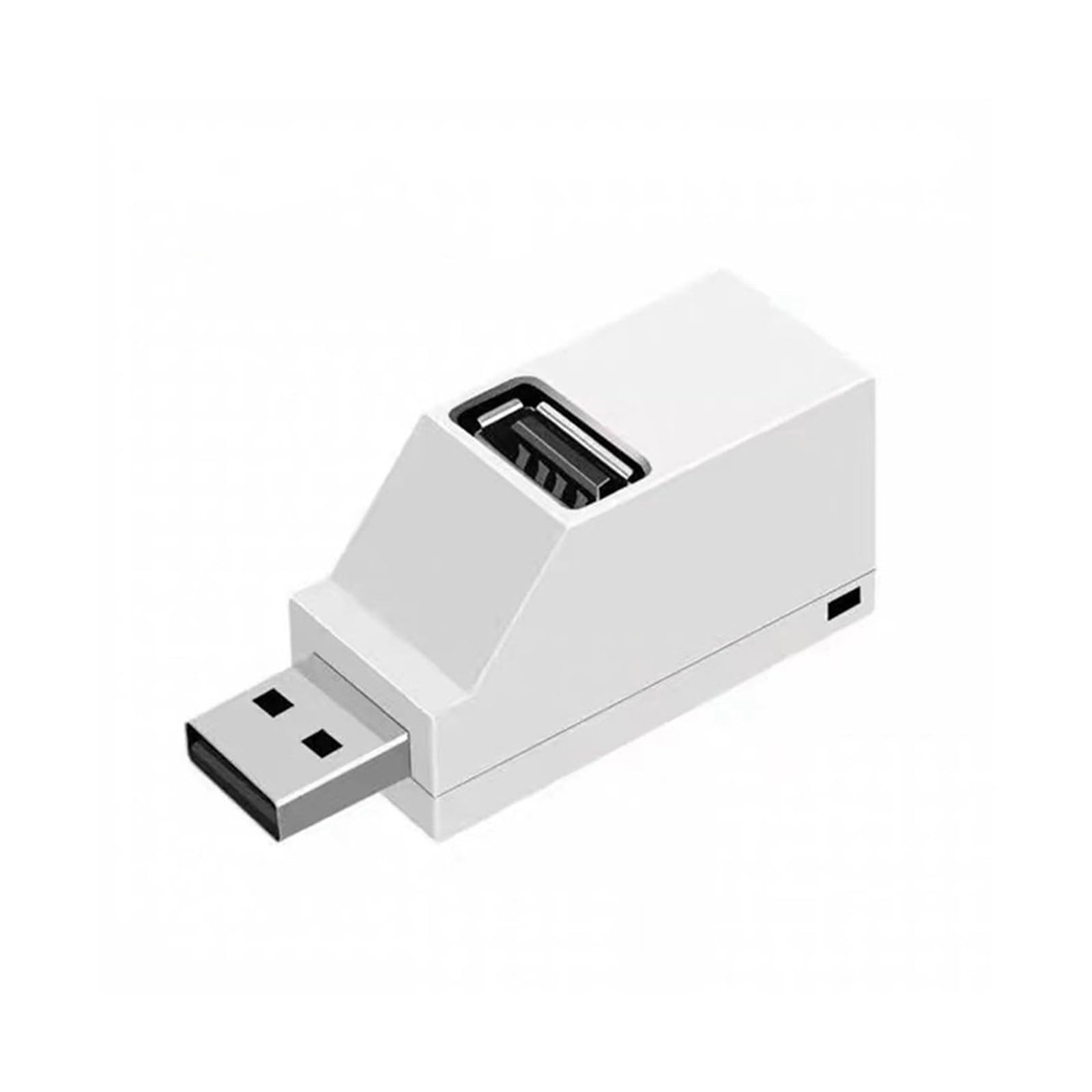 Hub USB 3.0 3-portowy do mini rozdzielacza, szybki transfer danych 5 Gb/s, przedłużacz do laptopa PC (2.0 USB, biały)