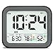 KUCOOLE Small Digital Cordless Battery Operated Alarm Clock, Best Travel Alarm Clock with Indoor Thermometer and Hygrometer, Dual Smart Alarm Clock for Kids, Teens, Bedrooms, Kitchen, Office - Cyan