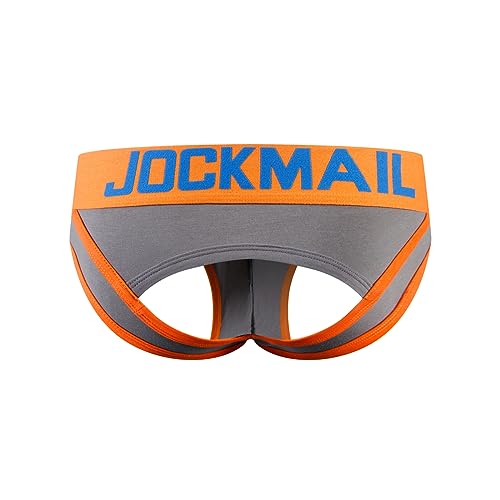 Sexy Herren Boxershorts Jockstrap Männer Sexy Unterwäsche Rückenfreies Gesäß Herren Strings Schwule Unterwäsche (XL, 312GRAU)