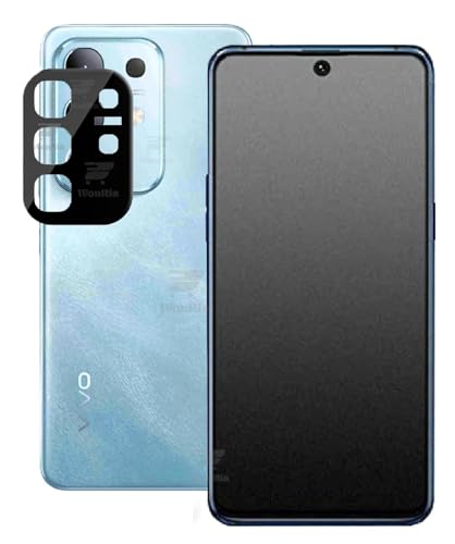 Image of WonRia [1+1 Matte Tempered Glass Compatible with Vivo T4x 5G with 3D Camera Lens Protector Glass Edges to Edge Screen Guard Protector - (Pack of 2)