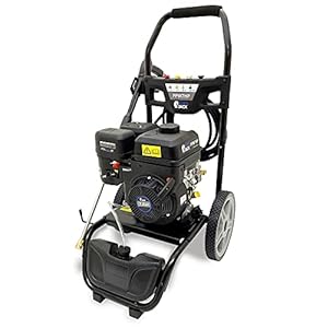 Autojack Petrol Pressure Washer, 4 Stroke 7HP 207 Bar 3000psi Jet Wash Car Cleaner for Patio Driveways & Gardens, Puncture proof tyres & Built in soap box