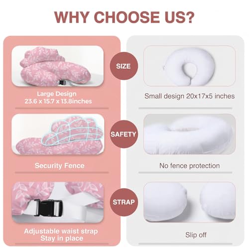Image of PILLANI Nursing Pillow, Breastfeeding Pillows for Enhanced Safety & Comfort for Mom & Baby, Removable Cotton Cover, Adjustable Waist Strap, Breastfeeding Essentials, Baby Registry Search