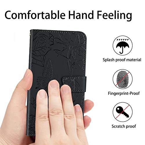 Mobile Phone Case for TCL 30 SE/30E/306/305, Butterfly and Flower Embossing Design - Image 4