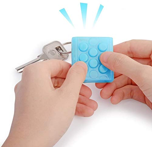 Berocia Fidget Stress Relief Toys for Adults Novelty Toys for Kids Bubble Wrap Keychain Fidget Pop Squeeze Toy Blue