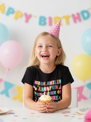 WELAKEN Girls Birthday T-Shirt Toddler Kids Cotton Letter Print Party Tees2