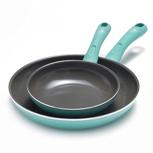 Comparison: Best Green Life Soft Grips Frying Pan 7 GreenLife Soft Grip Diamond Healthy Ceramic Nonstick, 7" and 10" Frying Pan Skillet Set, PFAS-Free, Dishwasher Safe, Turquoise