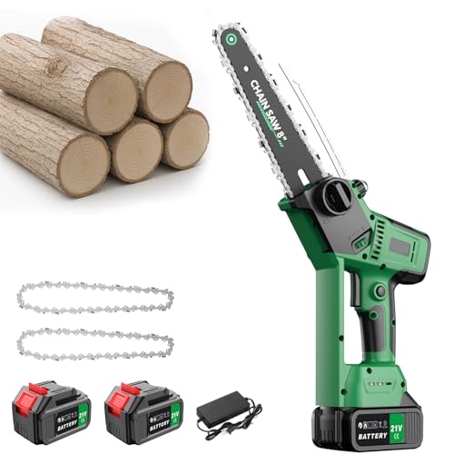 Mini motosega a batteria 8000 mAh 8 pollici mini motosega con batteria 880 W motore senza spazzole e...