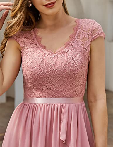 Image of Wedtrend Women's Bridesmaid Dresses Short Prom Dress Ruffle Semi Formal Cocktail Dresses Floral Homecoming Dress