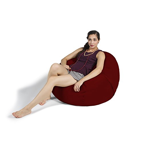 Jaxx Saxx 3 Foot Bean Bag Chair With Removable Cover, Cinnabar #TOP1