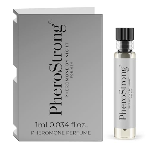Perfume de feromonas By Night para hombre | Colonia de cuero picante | Aroma fresco y masculino con pomelo, jazmín y musgo de roble | Fragancia duradera que inspira confianza y atracción | 1 ml