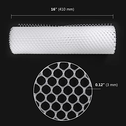SEUNMUK 2 Rolls 41cm x 3m Chicken Wire Fence Mesh, Decorative Versatile Plastic Mesh Fence Garden Fencing with 40 Zip Ties - Image 2