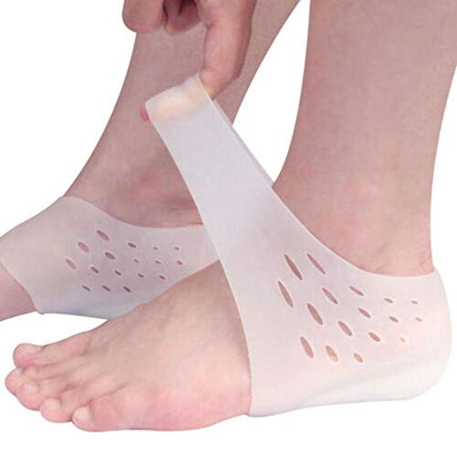 JapanAmStore 1pair Invisible Height Increased Insoles Soft Silicone Heel Cups Gel Heel Protector for Women Men 2cm/0.78inch