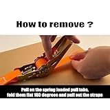 2 PCS Heavy Duty Ratchet Straps 800KG Break Strength - 10M x 25mm Adjustable Tensioning Belts Secure Motorcycles/Car Roof Rack/Surfboard Kayak/Vans/Bike/Cargo- Orange - Image 5