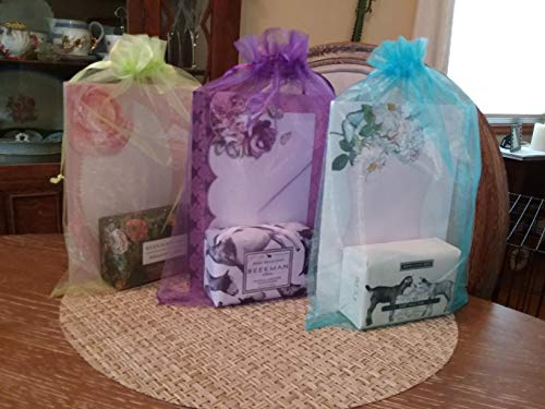 Image of Dealglad 50pcs Drawstring Organza Jewelry Candy Pouch Christmas Wedding Party Favor Gift Bags (7x9 inch, Mixed Color)