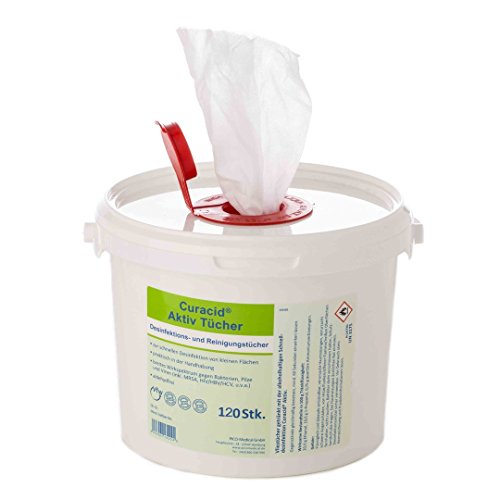 Preisvergleich Produktbild Curacid Aktiv Classic Desinfektionstücher XL (Eimer mit 120 Stück)