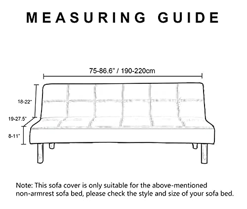 Womaco Printed Futon Cover Stretch Sofa Bed Slipcovers Full Twin Queen Size Armless Couch Loveseat Protector Covers With Elastic Bottom For Living Room Bedroom Furniture (Rain Leaves, 75"-86.6") #TOP6