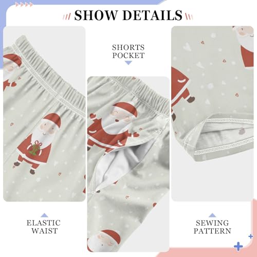 Boys' Pants Christmas Santa Claus New Year Long Bottoms Jogger Pants Elastic Waist Trousers with Pockets S-XL4