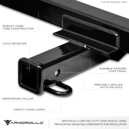 Armordillo Class 3 Trailer Hitch 2-Inch Receiver|Compatible with 2017-2025 Honda CR-V|8738788|Tow Hitch|Gloss Black by ARMORDILLO - Image 4