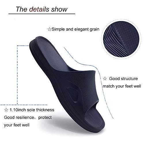 Image of FUNKYMONKEY Men's Shower Slides - Non Slip Quick Drying Sandals for Men - Lightweight Pool Beach Bathroom Slippers Indoor Outdoor