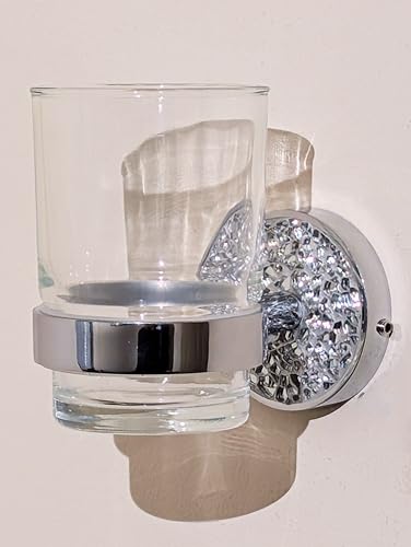 Gobelet en verre mural EagleWiz argenté pour libérer l'espace du lavabo - 3