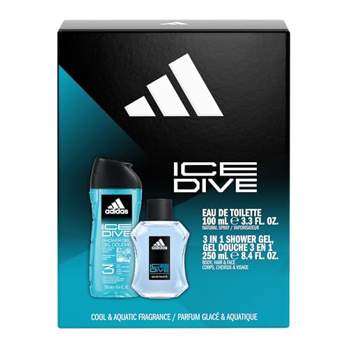 adidas, Geschenkset Ice Dive mit Eau de Toilette 100 ml und Duschgel 250 ml – Ansicht 3