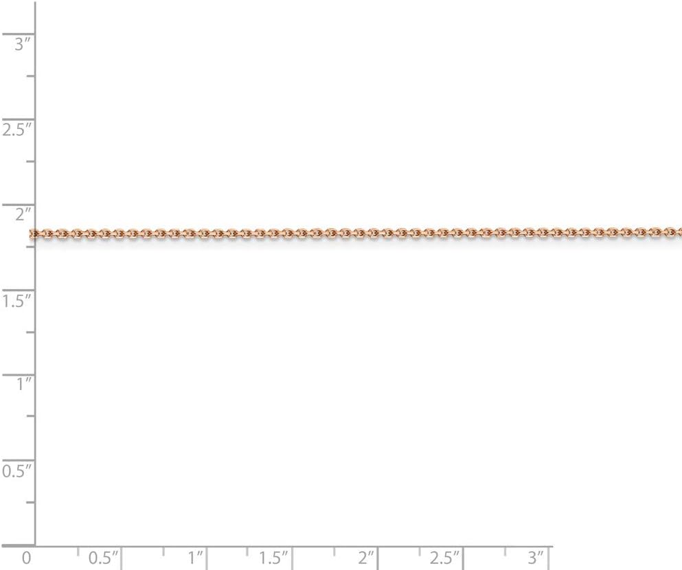 Chain Necklace 14K Rose Gold Cable Diamond-cut 16 in 1.4 mm