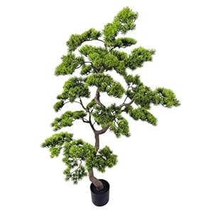 5ft Artificial Bonsai Tree – Large Faux Plants Indoor with Ceramic Pot, Realistic Fake Plants Decor for Home Office, Living Room, Farmhouse Zen Decor
