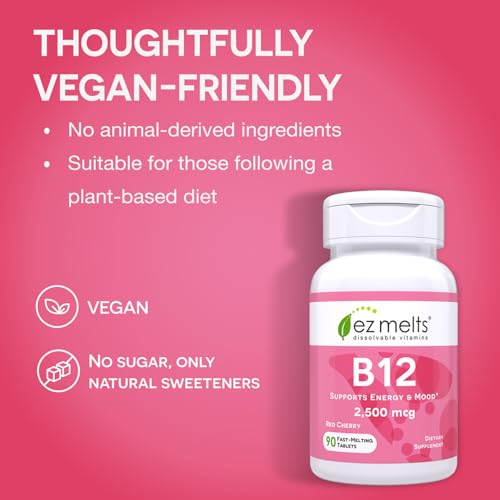 Ez Melts 8567863 B12 Sublingual Vitamin 2,500 Mcg thumb #1