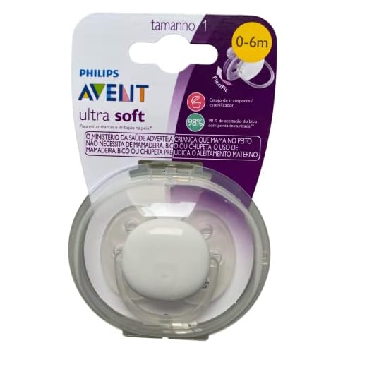 Chupeta Ultra Soft Unitária Branca 0-6M Philips Avent