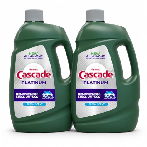 Image of Cascade Platinum Dishwashing Liquid Gel - Fresh Scent, 125 oz. (2 Pack)