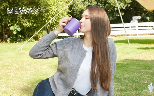 MEWAY 12oz Insulated Coffee Mug with Handle