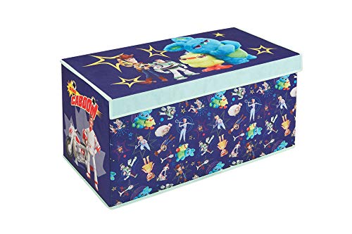 FHE Disney Toy Story 4 Kidsâ€™ Soft Storage Ottoman Chest, 30 x 15 x 15 In, Lightweight Fabric Canvas, Collapsible, Easy Transformation for Toy Storage, Playroom, Bedroom, Living Room