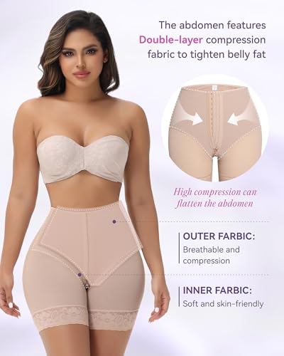 SHAPSHE Tummy Control Shapewear Shorts Butt Lifting Panties Compression Underwear Women Curvy Faja Colombianas Moldeadoras2
