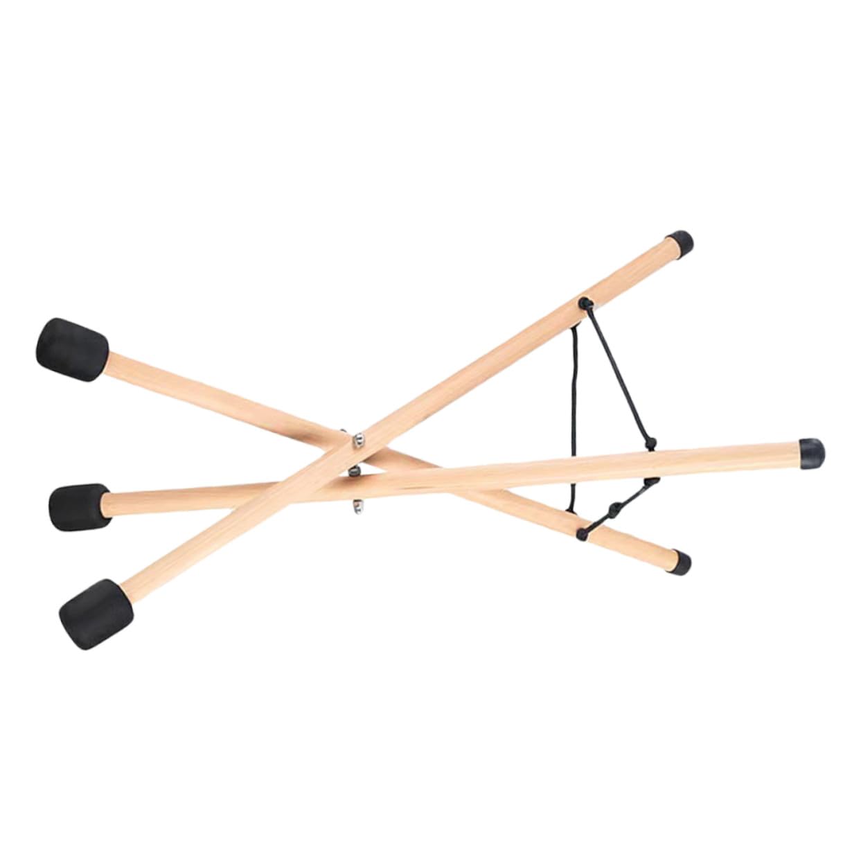 Supporto per Handpan in Legno Struttura a Treppiede | Pieghevole e Antiscivolo, Supporto per Steel Drum, Scaffale a Tripode per Esposizione