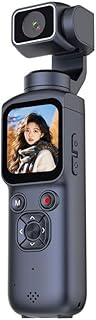 4K Pockets Vlogging Camera with WiFi, Handheld Video Camcorder with Audio & Video Recording, 330 Rotating Lens, Loop Recording, 1.72inch Touchscreen (CAM49)