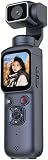 CAM49 4K Pockets Vlogging Camera with WiFi, Handheld Video Camcorder with Audio & Video Recording, 330 Rotating Lens, Loop Recording, 1.72inch Touchscreen