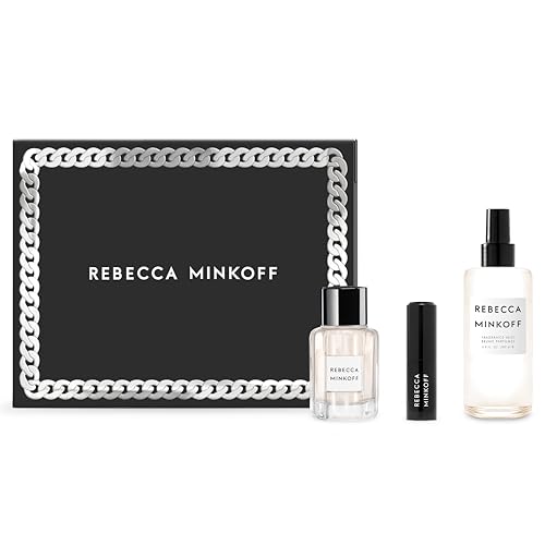 Rebecca Minkoff Amber Floral Scents - Perfumes for Women - Opens with Notes of Cardamom and Bergamot - 8.4oz Fragrance Mist, 3.4oz and 14ml EDP Spray - 3 pc Gift Set