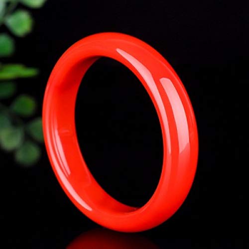 Jonc Red Jade Bangle en pierre de gemme, une idée cadeau précieuse de 64 mm - 3