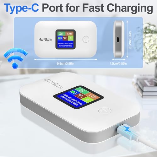 Router WiFi 4G/5G con SIM portátil de 150 Mbps para conectar hasta 10 usuarios 5